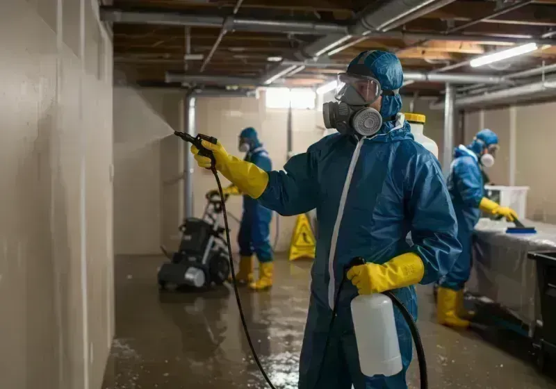 Basement Sanitization and Antimicrobial Treatment process in Brockport, NY